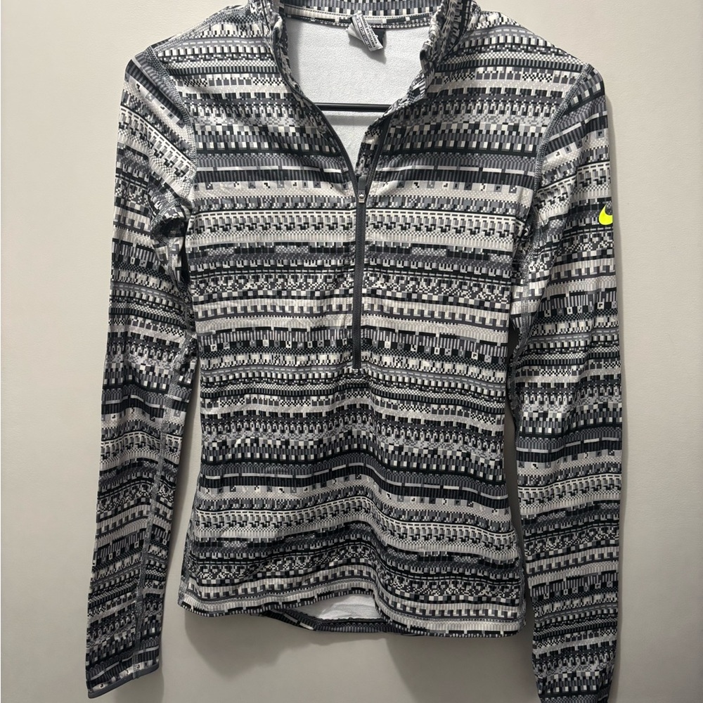 Nike Women's Monochrome Patterned Cowl Sweater